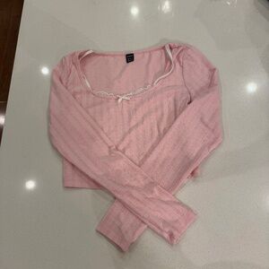 Pink heart cami long sleeve